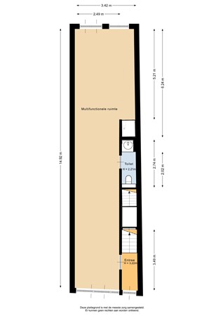 Floorplan - Voorhaven 47B, 3025 HD Rotterdam